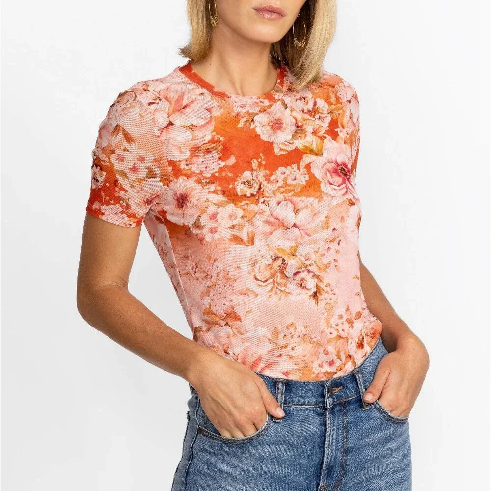 NWT Johnny Was Yours Truly Mesh Tee - Picture 1 of 1